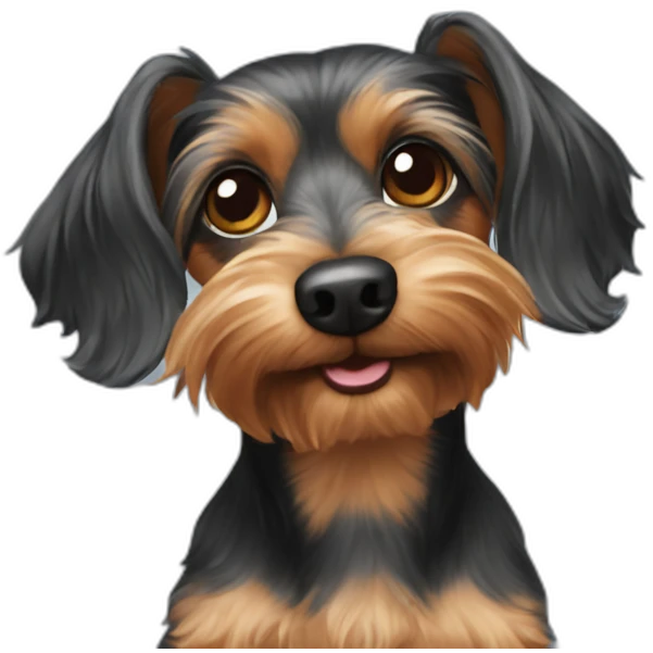 yorkie dachshund mix emoji