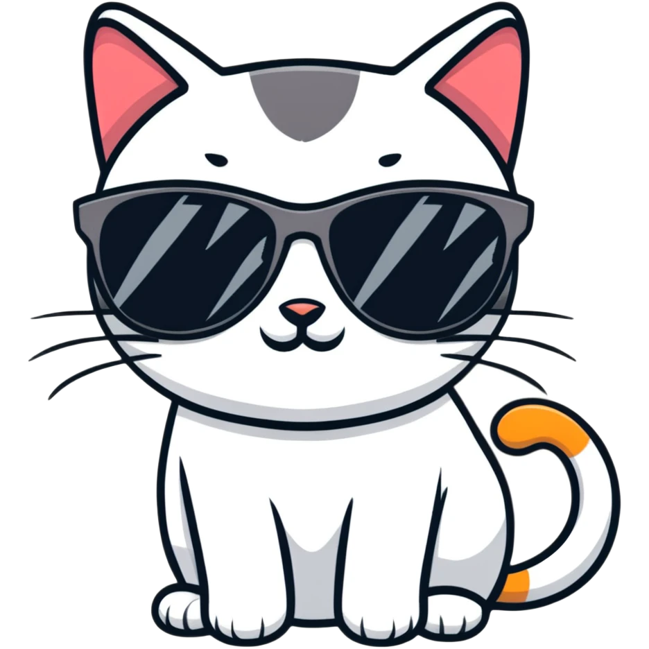 Cat with sunglasses emoji