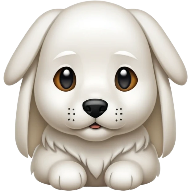 Kahve beyaz cavalyen köpeğin yanında beyaz tenli Siyah dalgalı uzun saçlı kız emoji