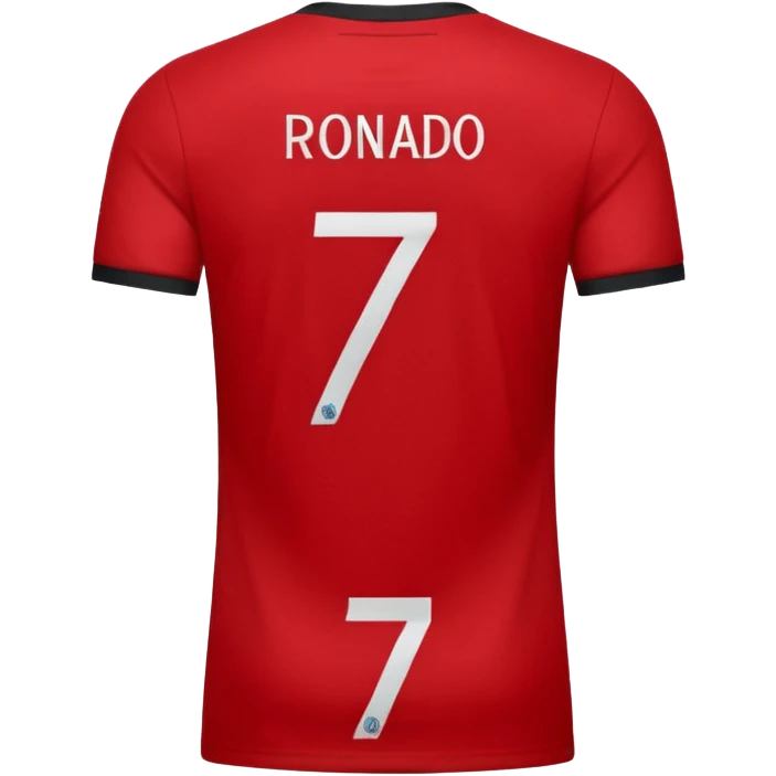 red football shirt with Ronaldo 7 on the back emoji