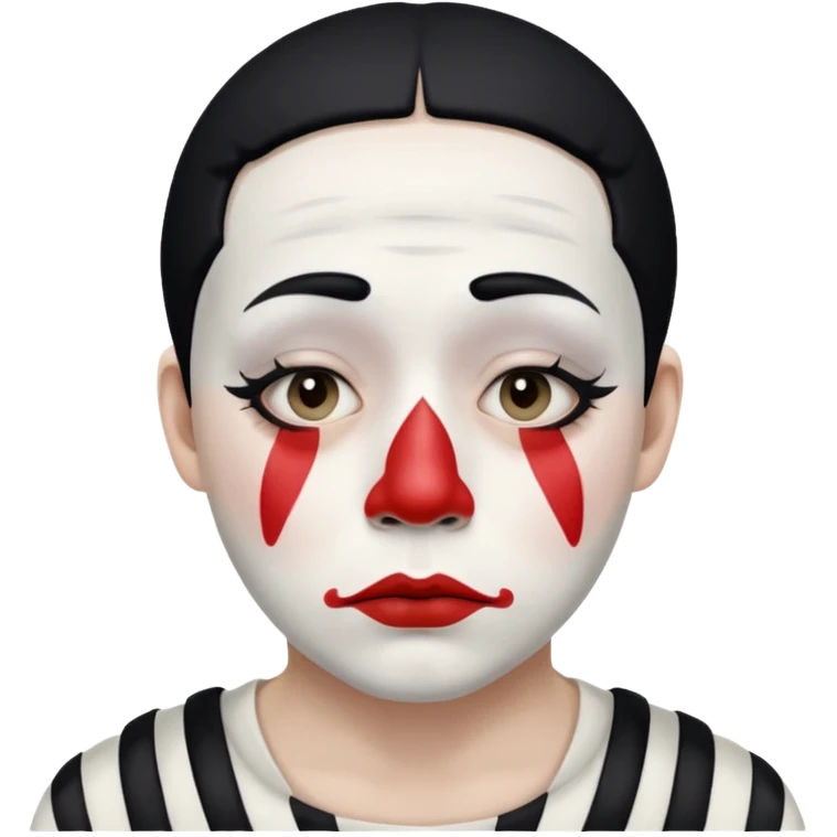 пантоміма обличчя з білим гримом emoji