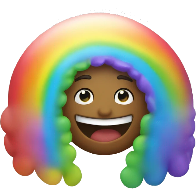 rainbow happy emoji