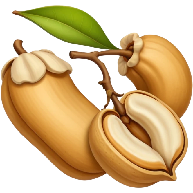 Make single simple Cashew dryfruit without leave  emoji