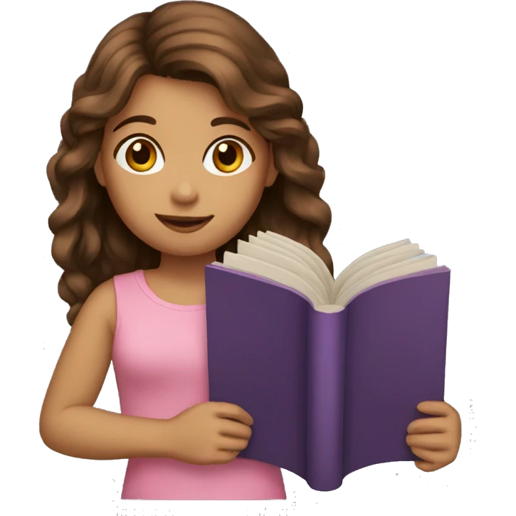 Brown hair’s Girl with books emoji