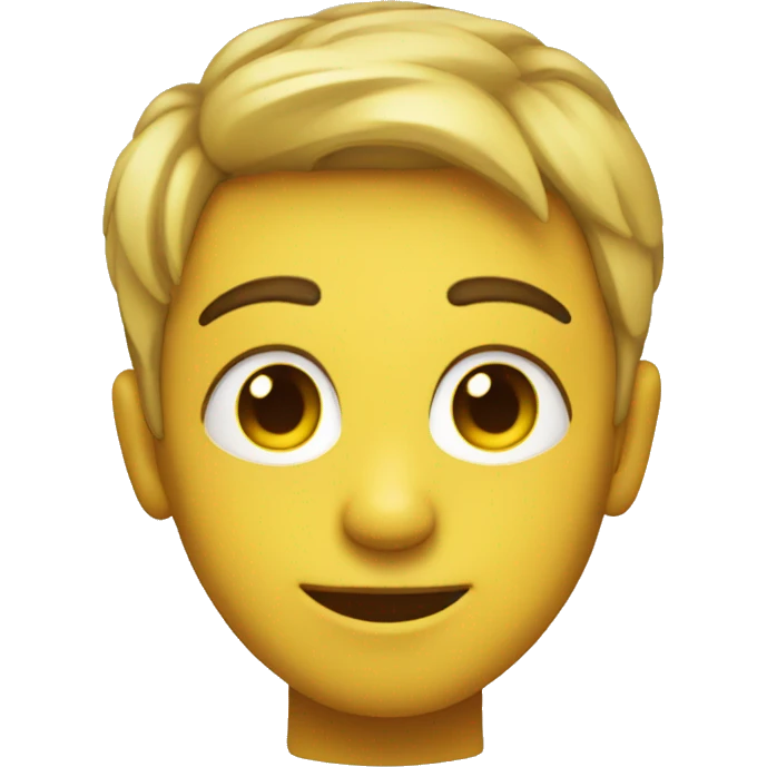 Cute yello face  emoji
