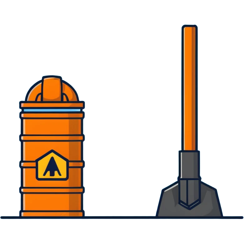 orange road construction barrel emoji