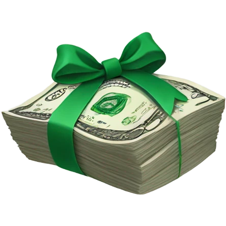 money with a bow emoji