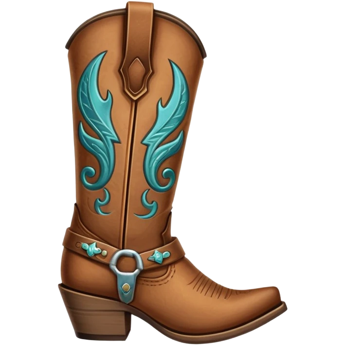 Costal cowgirl cowboy boot emoji