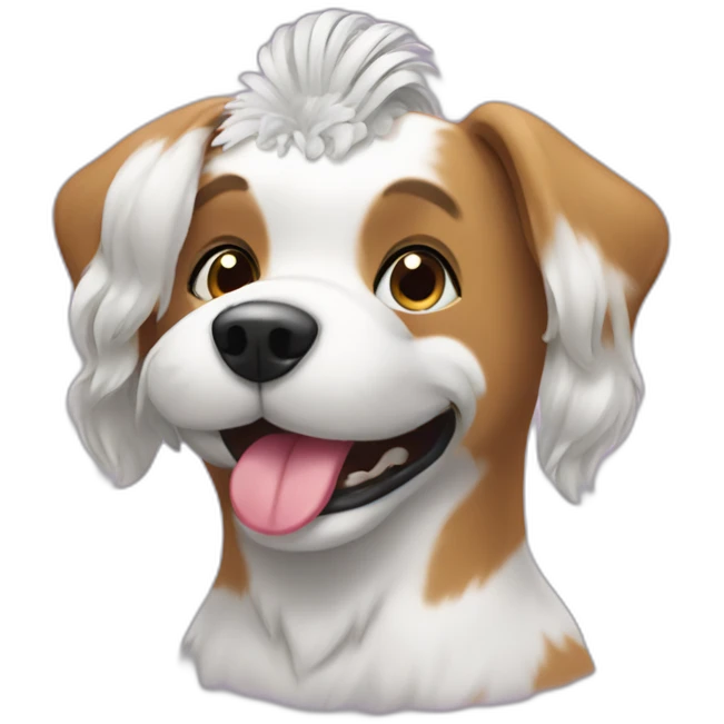 Dog getting groomed emoji