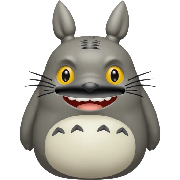 Totoro tierno que se parezca al real sonriendo tierno con uñas  emoji