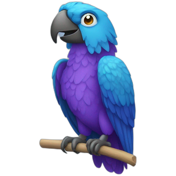 Purple hed blue parrot emoji