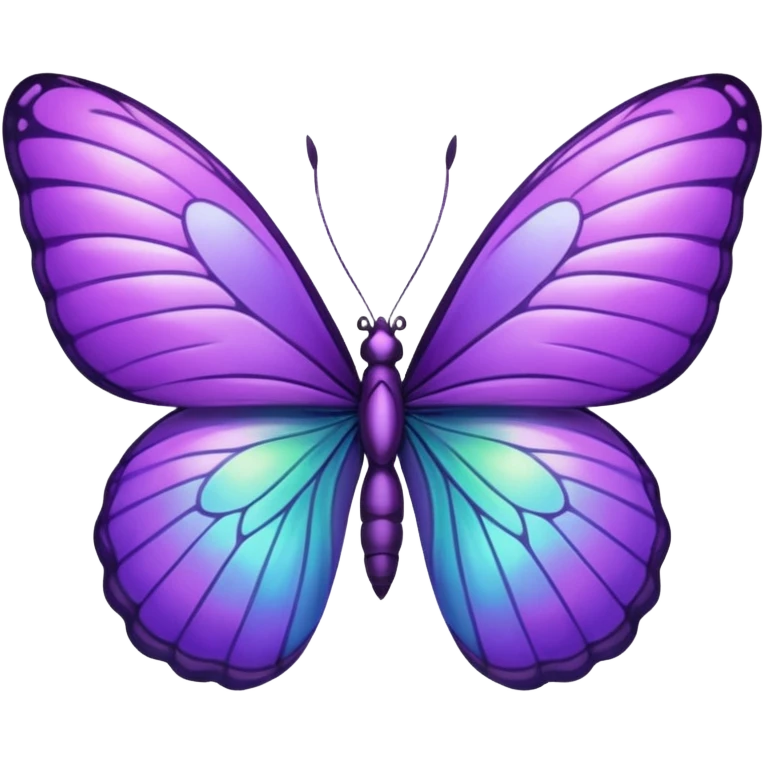 Purple butterfly in emoji emoji