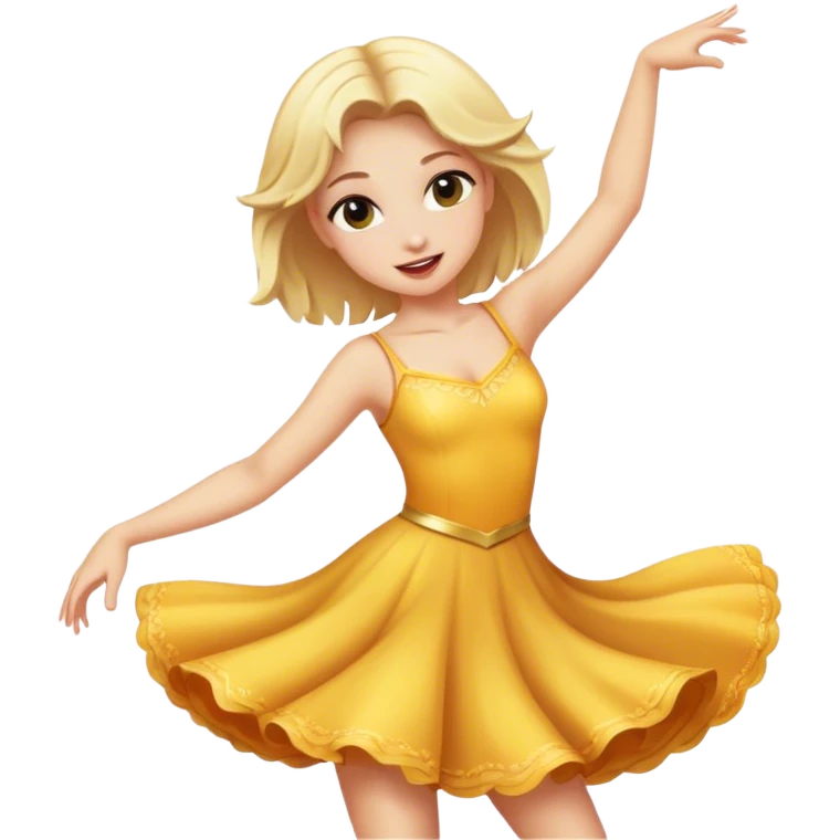 blonde girl dancing n emoji
