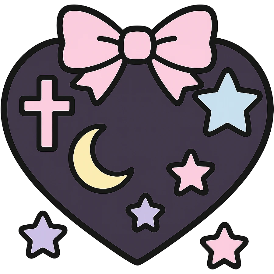pastel goth black object remove background emoji