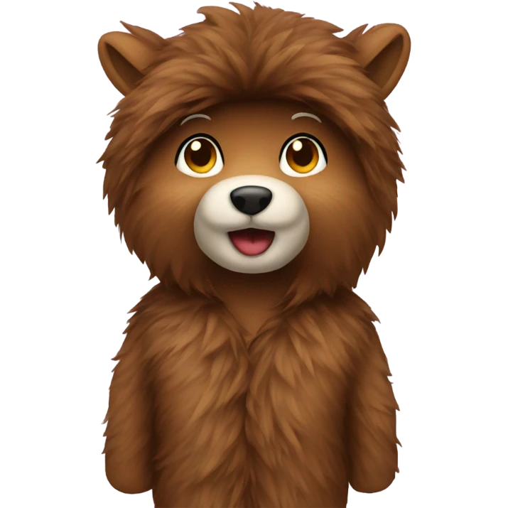 Fur coat brown emoji