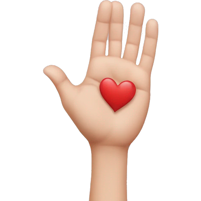 upside down hand heart emoji
