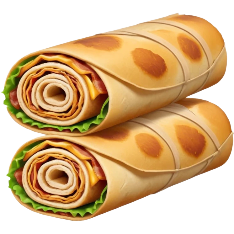 chicken and bacon wrap rolls emoji