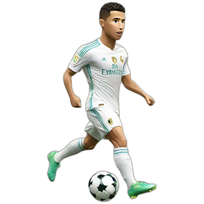 Ronaldo avec le ballon d’or emoji