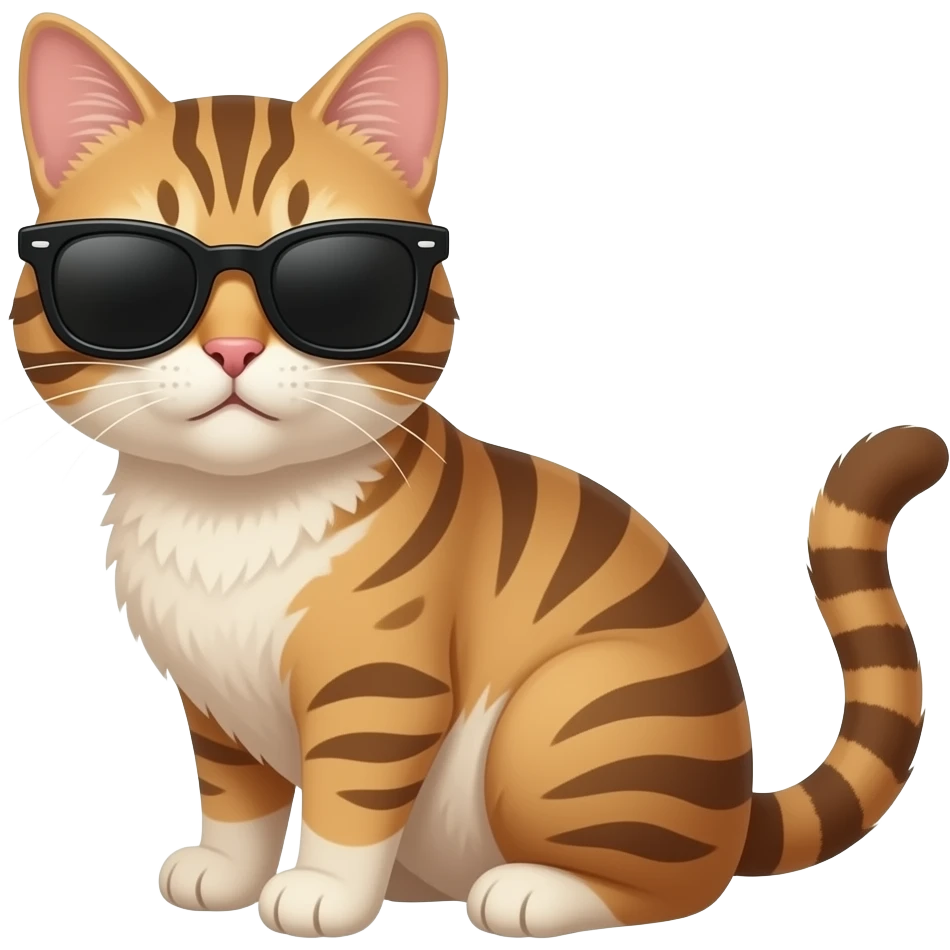 Cat wearing sunglasses emoji