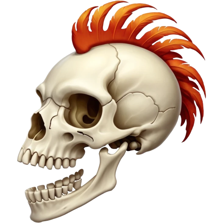 Rooster skull, skeleton emoji