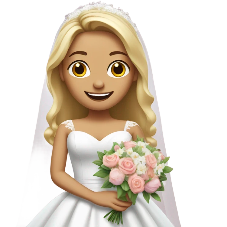 Birthday bride with blonde hair emoji
