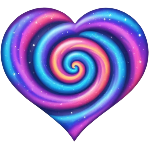 heart with a galaxy swirl emoji