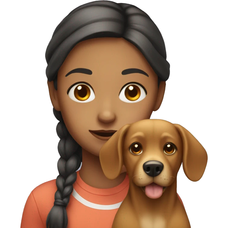 girl with head of dog emoji