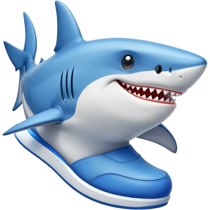 shark with blue shoes emoji