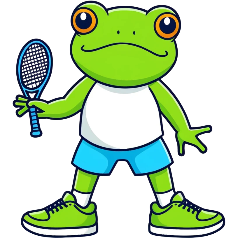 Rana con tenis emoji