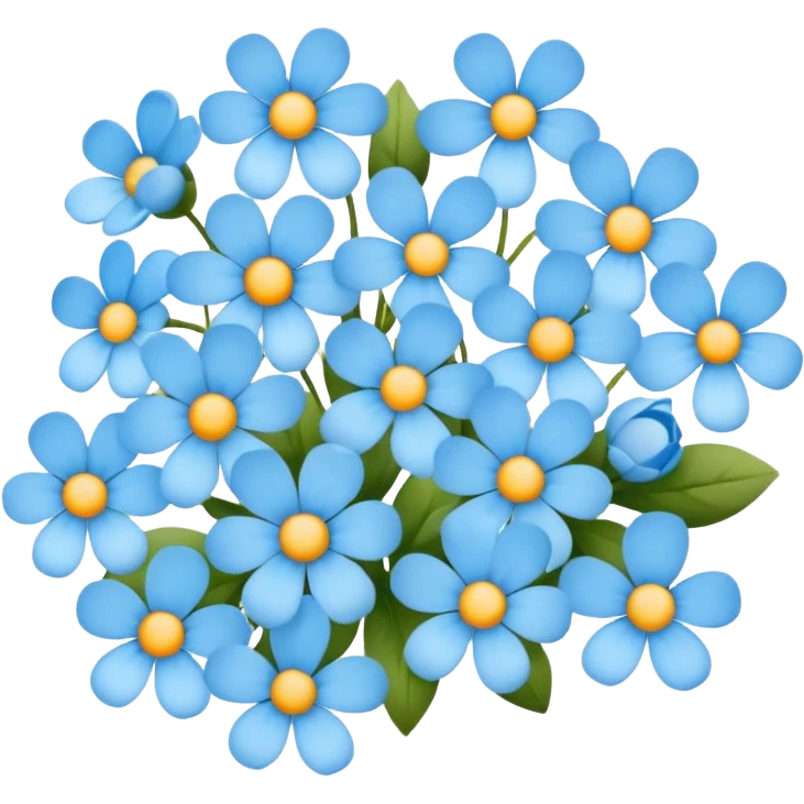 light blue small flowers cute  emoji