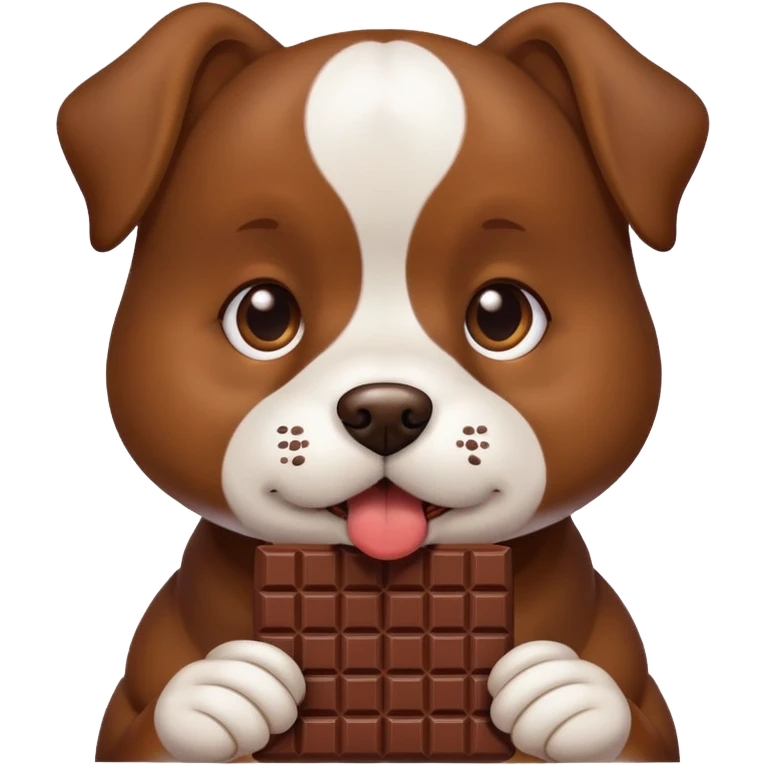 Dog eating chocolate emoji