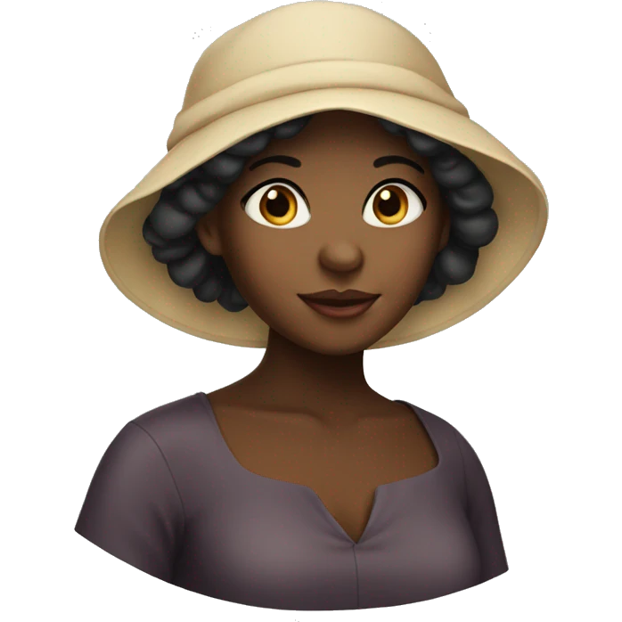 Black girl in bonnet  emoji