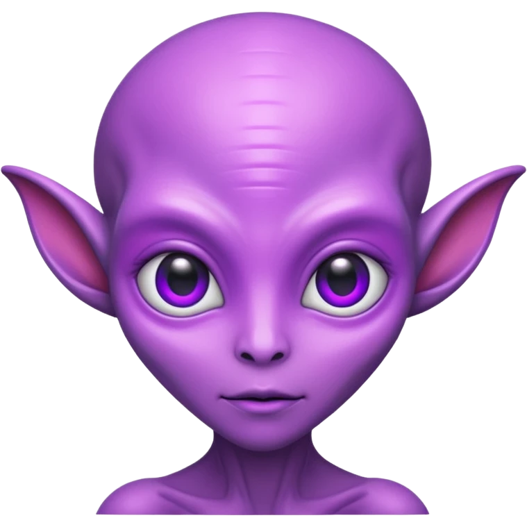 alien living in desert, pink/purple colorful, accessories, just face  emoji