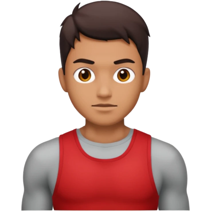 badman half man body red top emoji