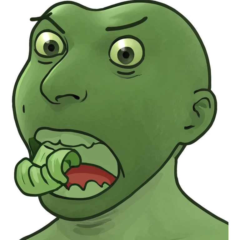 guy choking himself with his hands emoji