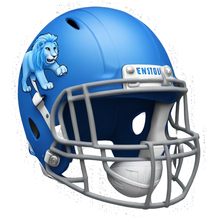 Blue lion wearing a football helmet emoji