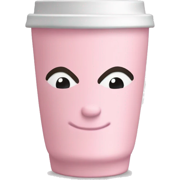 Light pink tumbler without face emoji