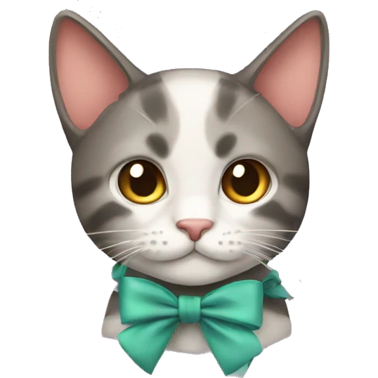 cat with bow  emoji