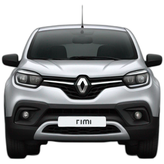 Renault ki gris Plata con techo negro emoji