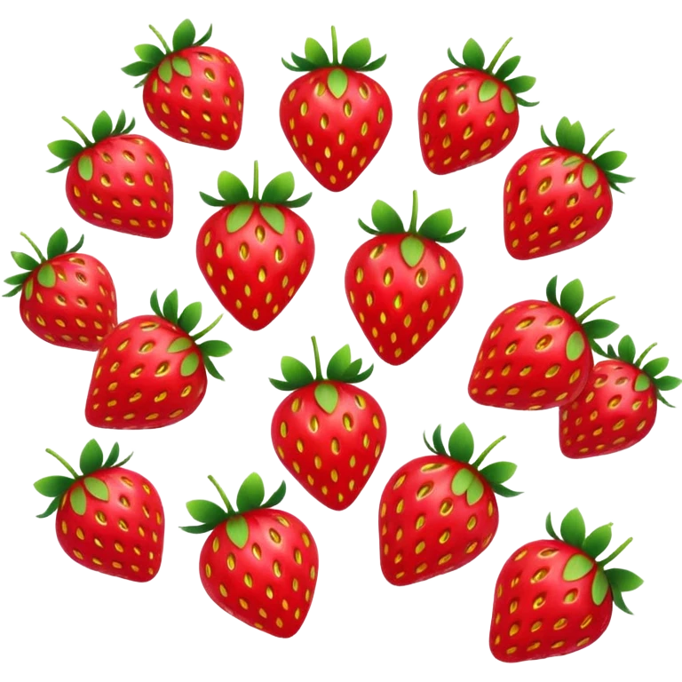 rainbow shining strawberries falling emoji