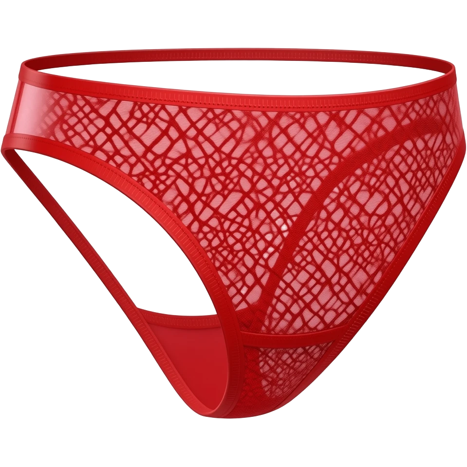 Red lace women’s thong panties emoji