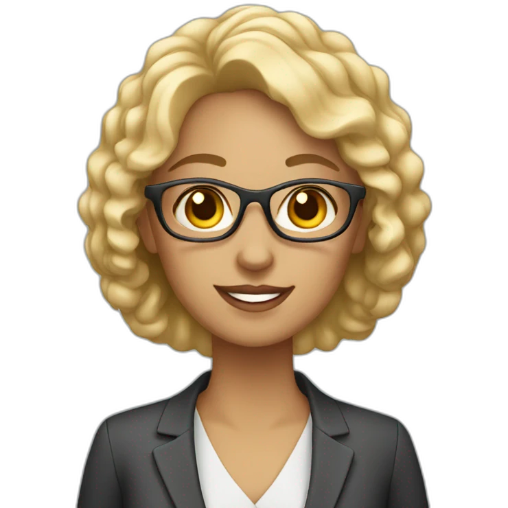 Teacher woman is light-skinned works with the laptop emoji
