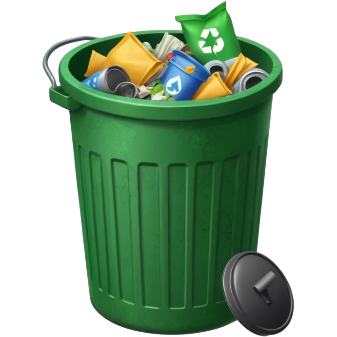 trash emoji, simple and clear emoji