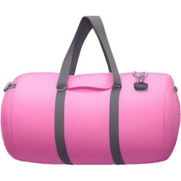 Pink gym bag  emoji