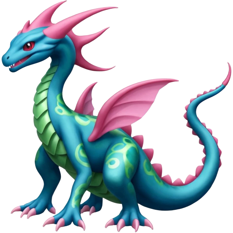 Salamence-Cresselia-Zygarde-Fakémon-fusion, full body emoji