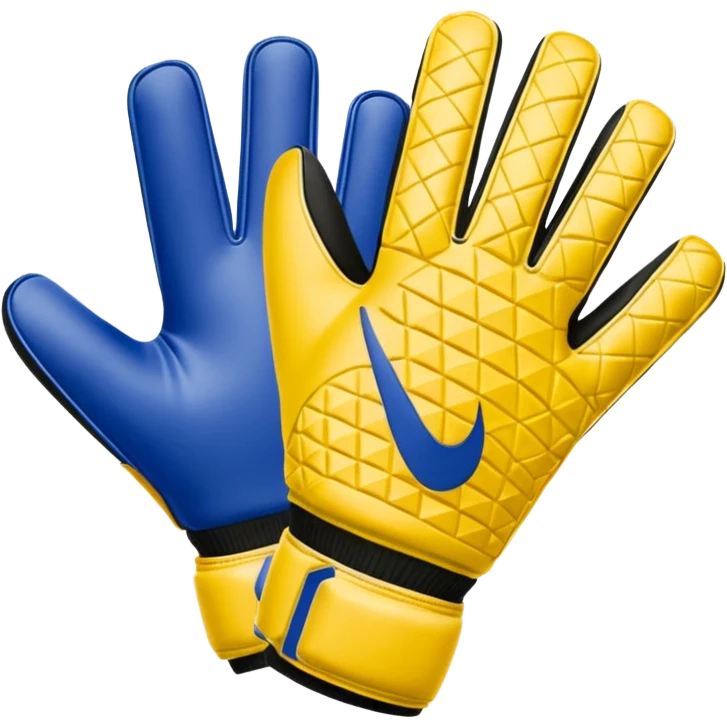 Des gants de gardien de but de foot nike jaune le plus réaliste possible  emoji