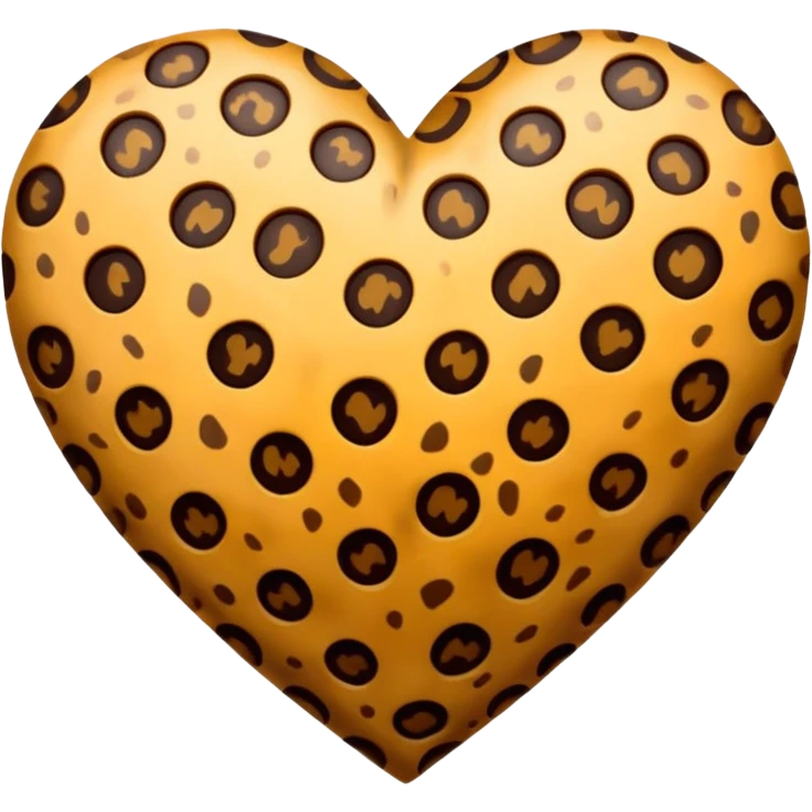 a leapord cheetah print heart emoji