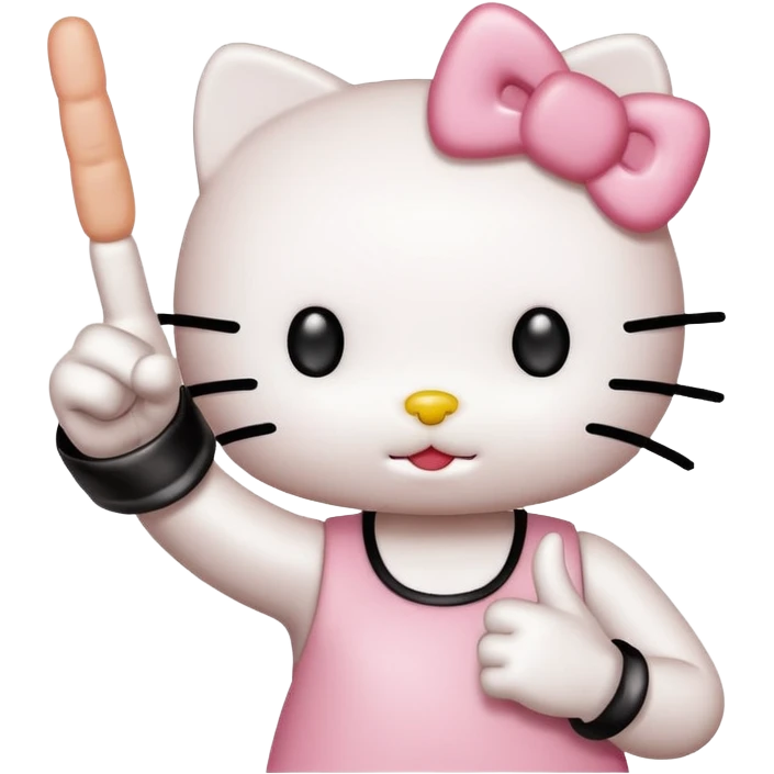 helli kitty middle finger emoji