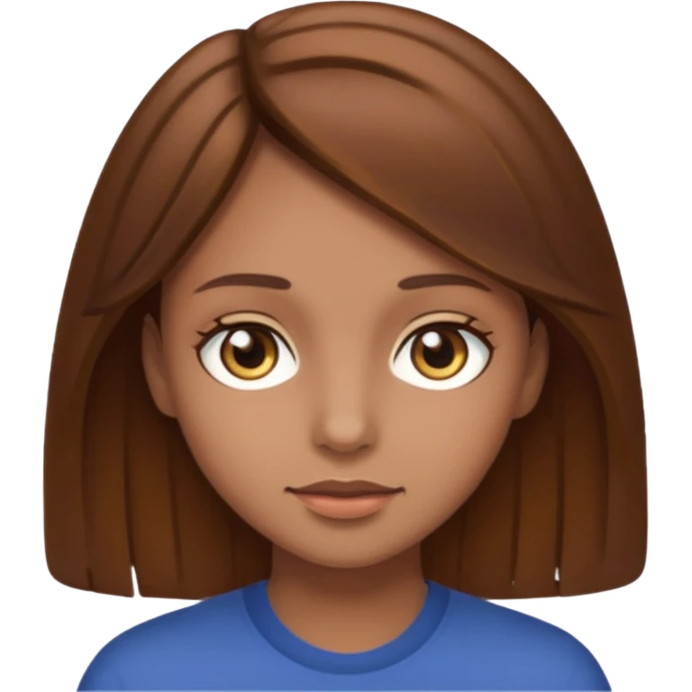 Brown haired light brown skin hazel eyes emoji