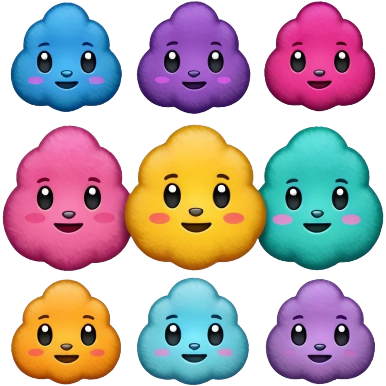 fuzzy felt emoji